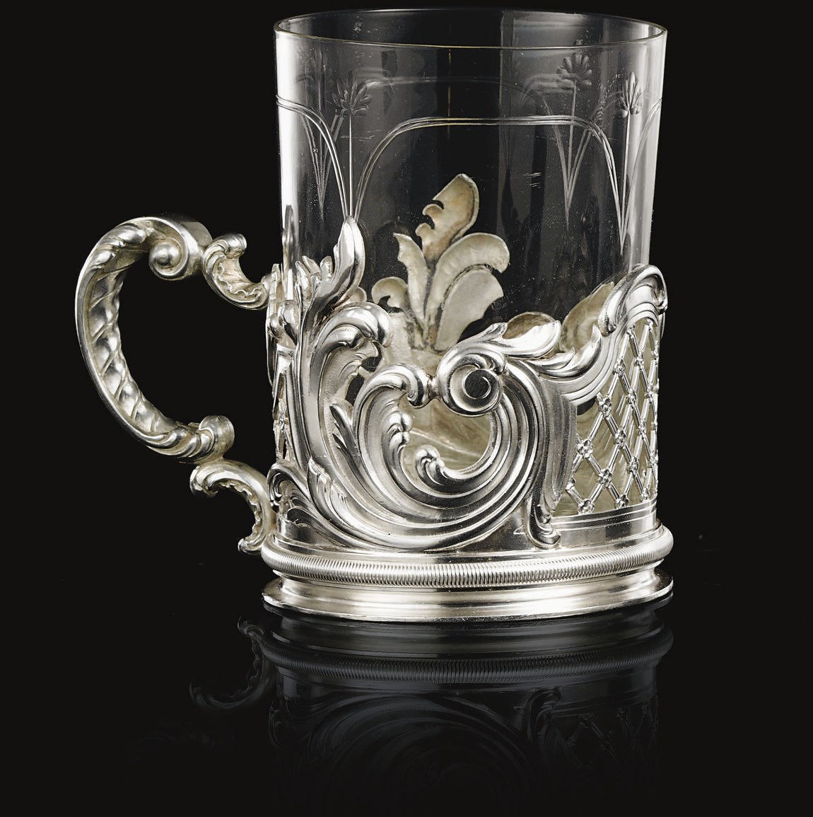A Silver Tea Glass Holder