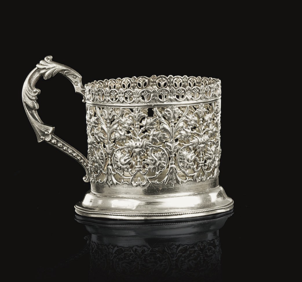 A Silver Tea Glass Holder