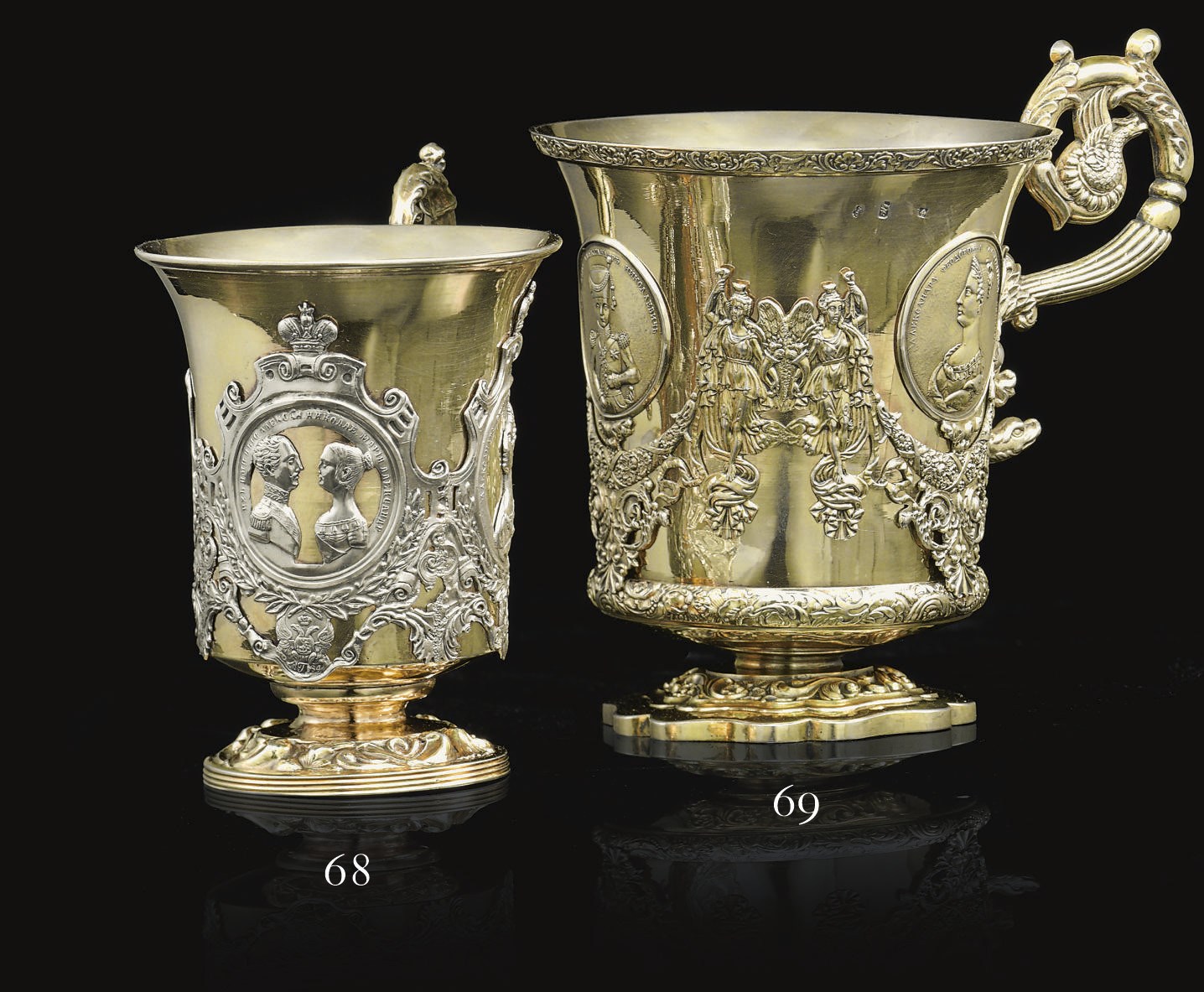 A Silver-Gilt Handled Cup