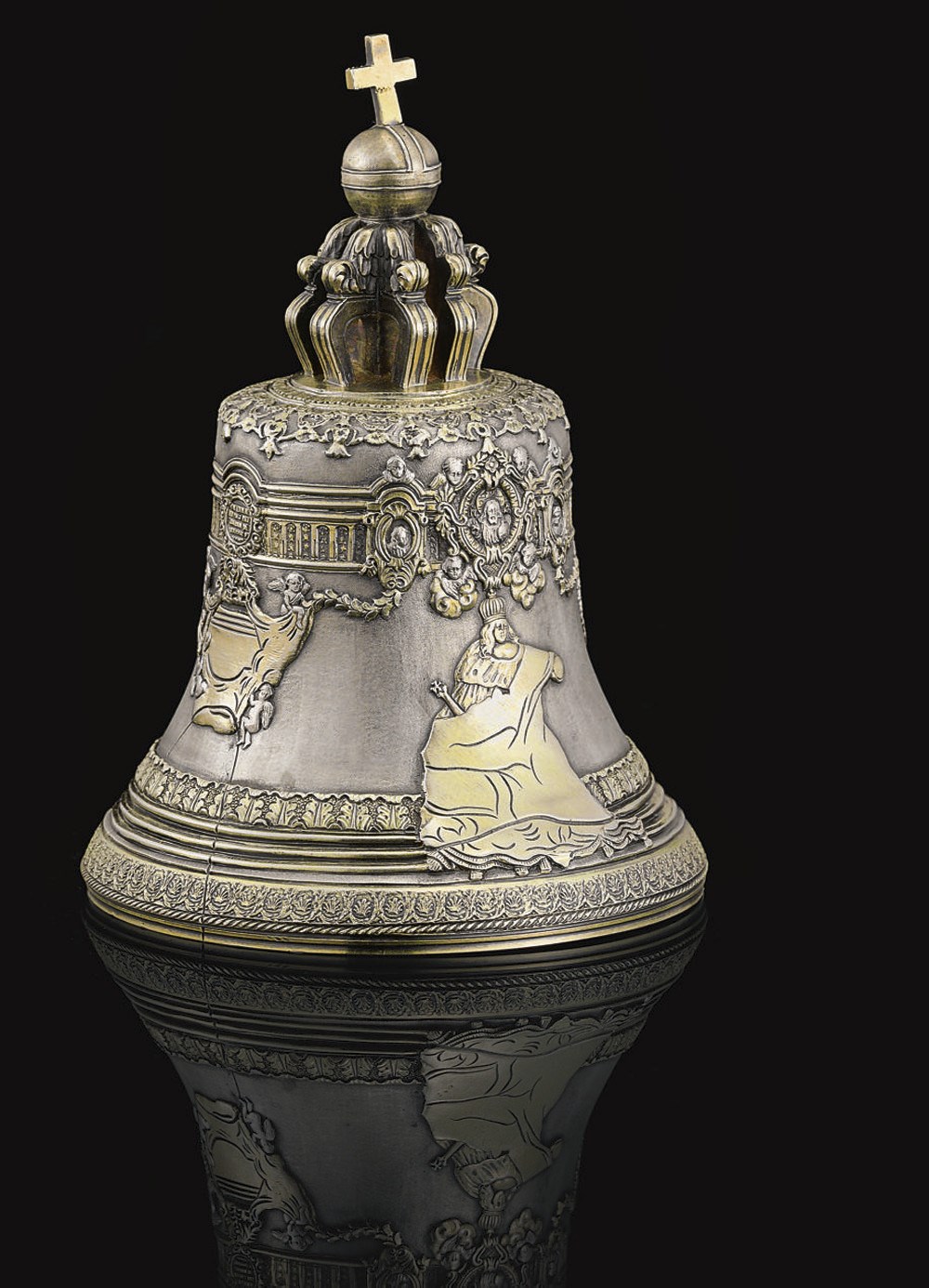 A Parcel-Gilt Silver Model of the Tsar-Bell (Tsar'-Kolokol)