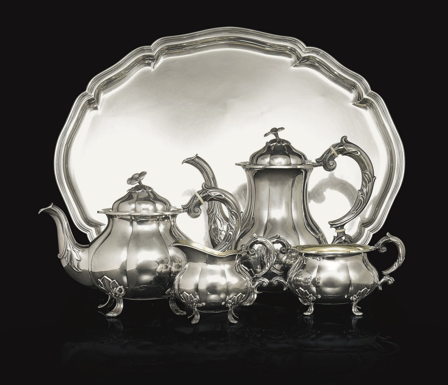 A Silver Tea and Coffee Service