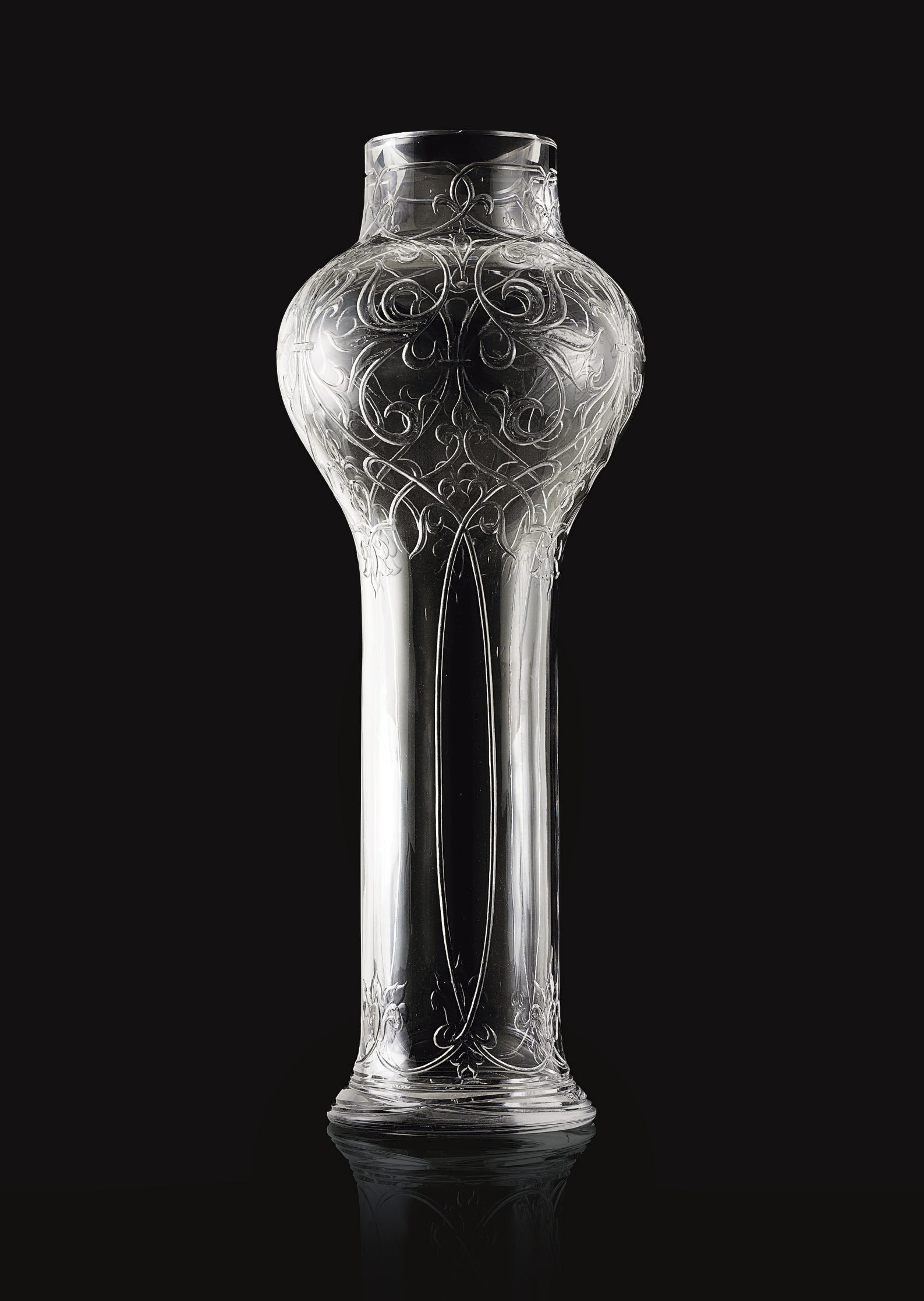 A Large Cut Glass Vase