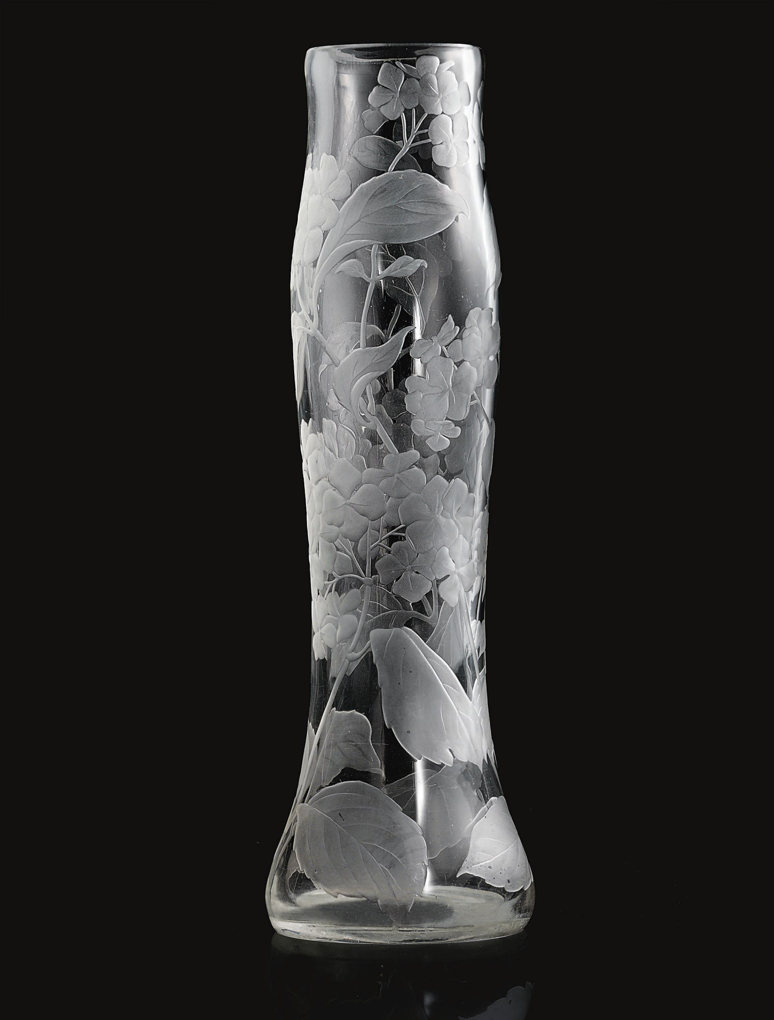 A Large Cut Glass Vase