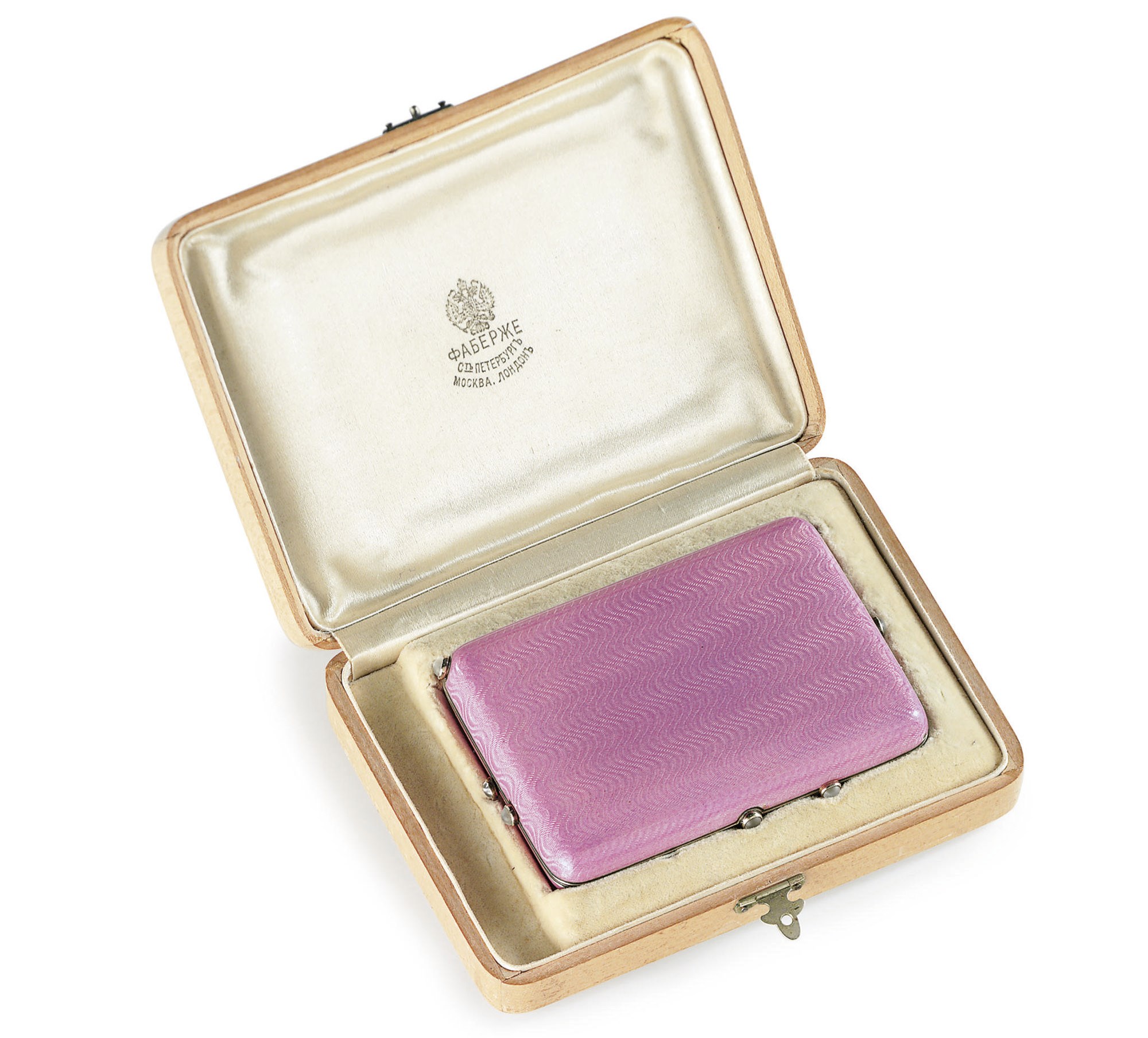 A Silver-Gilt and Guilloché Enamel Vanity Case