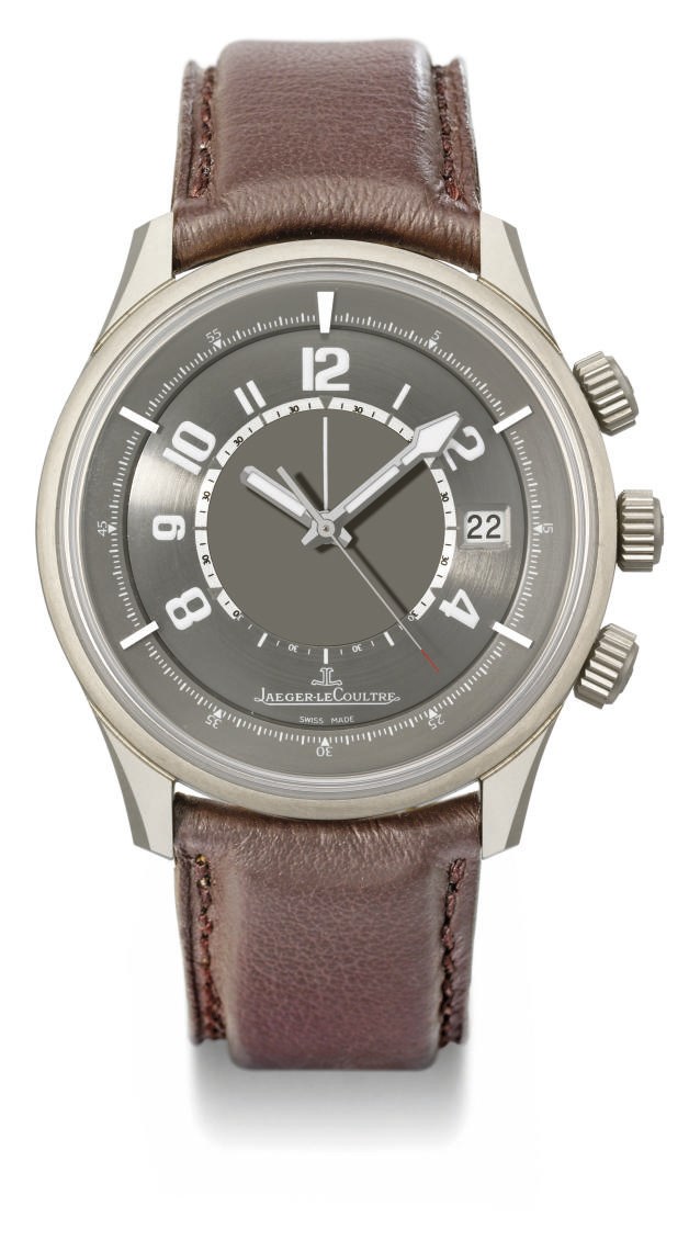 Jaeger-LeCoultre. A titanium limited edition wristwatch with sweep centre seconds, date and alarm
