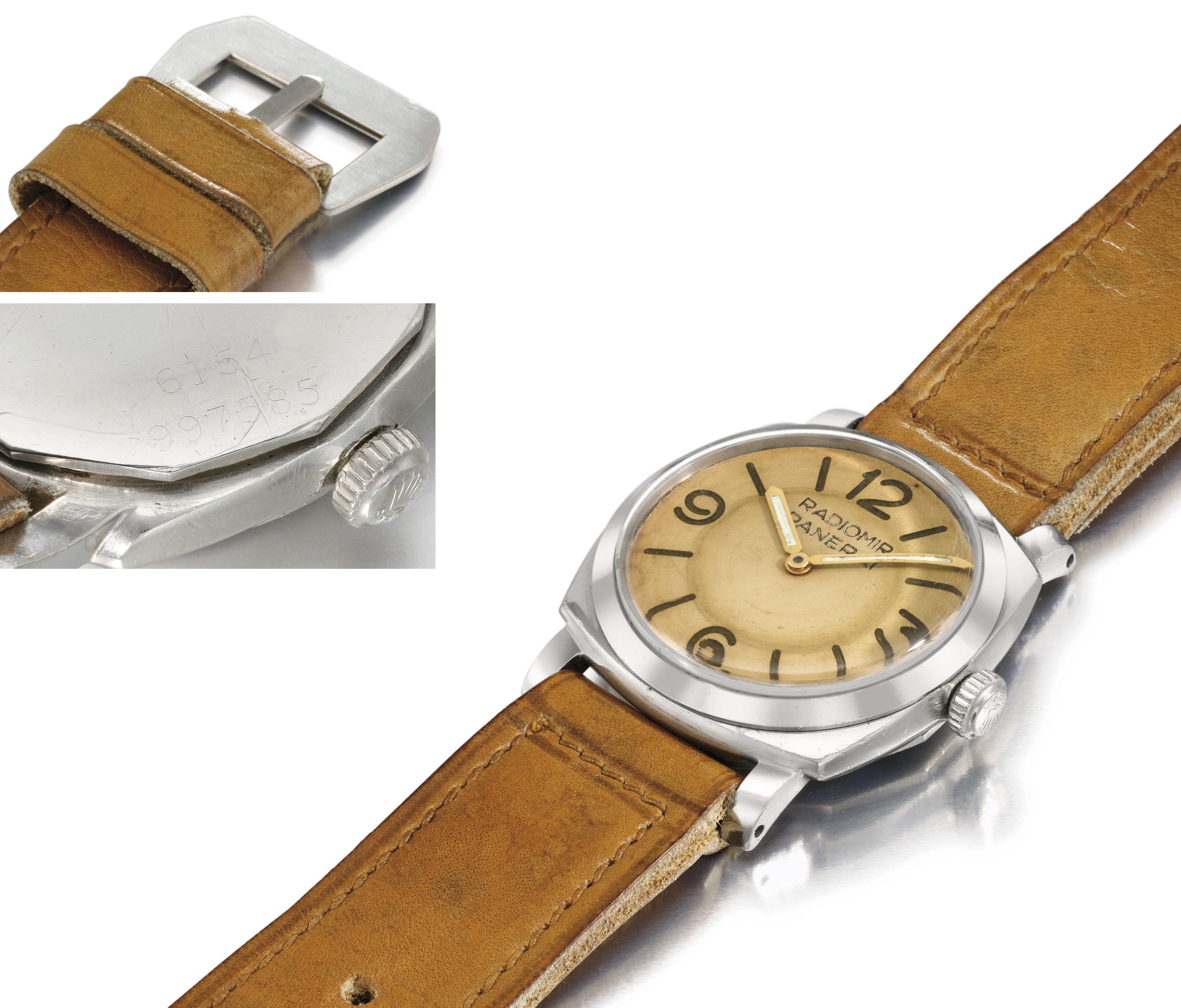 Panerai. An extremely rare stainless steel cushion-shaped diver's wristwatch, made for the Egyptian Navy