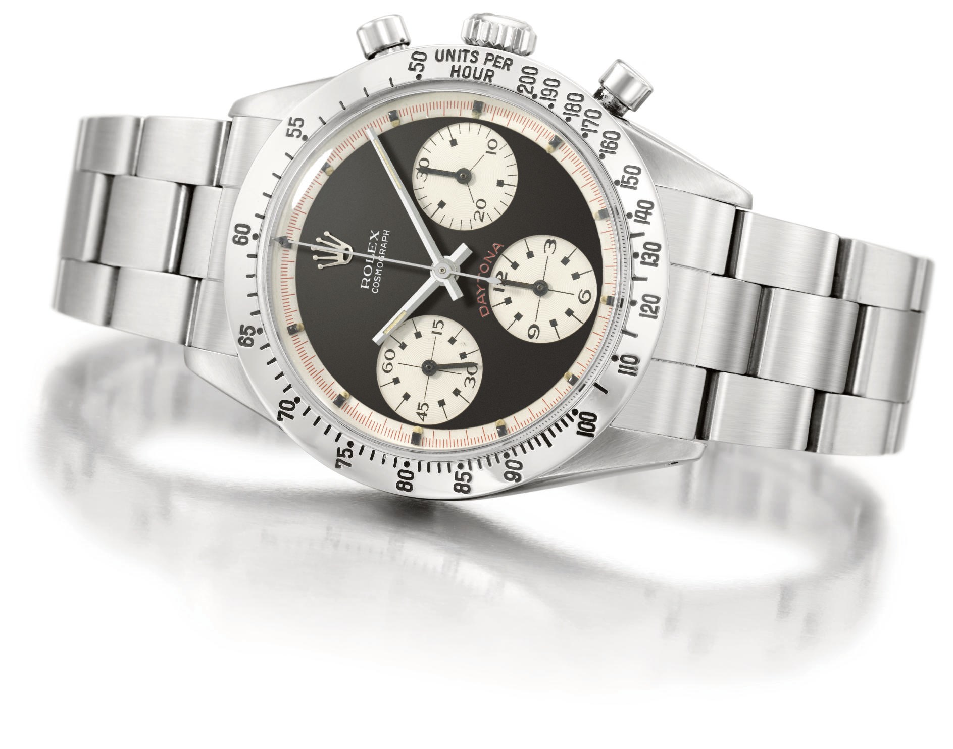 Rolex. A stainless steel chronograph wristwatch with bracelet