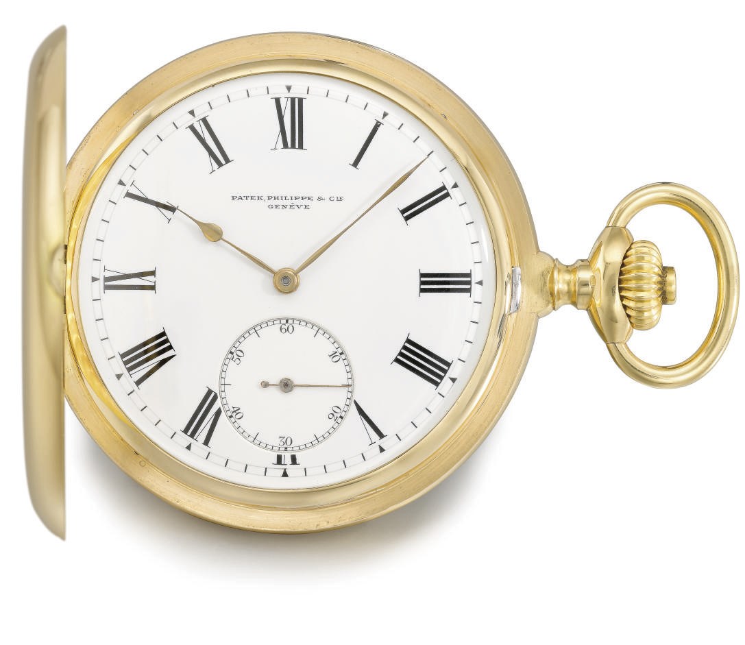 Patek Philippe. An 18K gold hunter case keyless lever watch with Observatory Rating