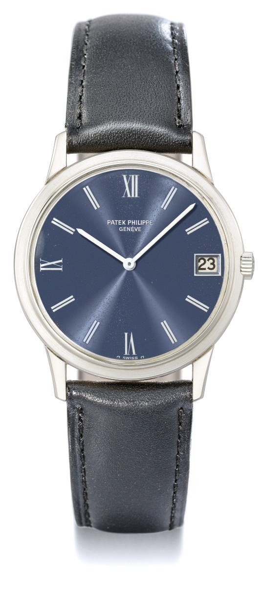 Patek Philippe. An 18K white gold automatic wristwatch with date