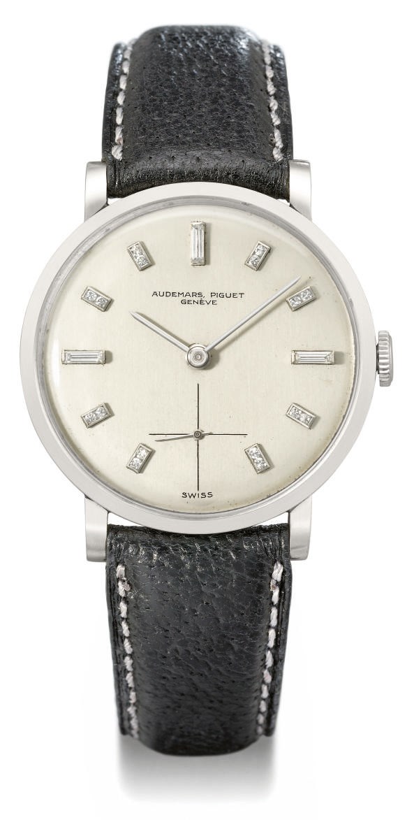 Audemars Piguet. A fine and rare platinum and diamond-set wristwatch