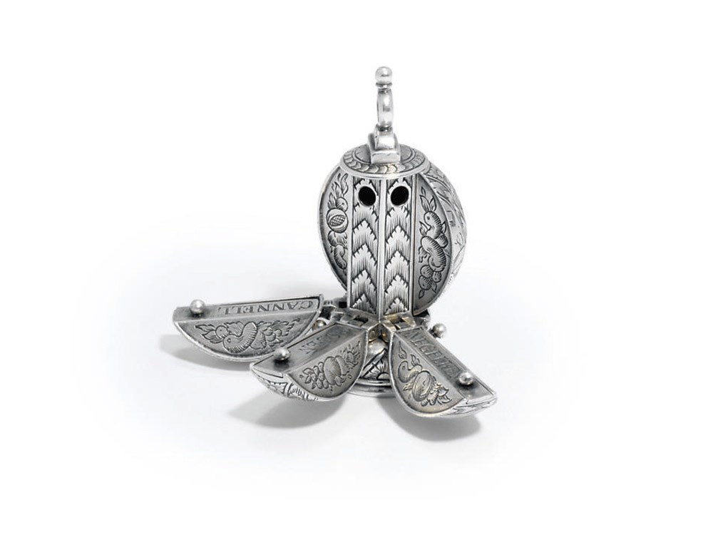 A GERMAN SILVER POMANDER