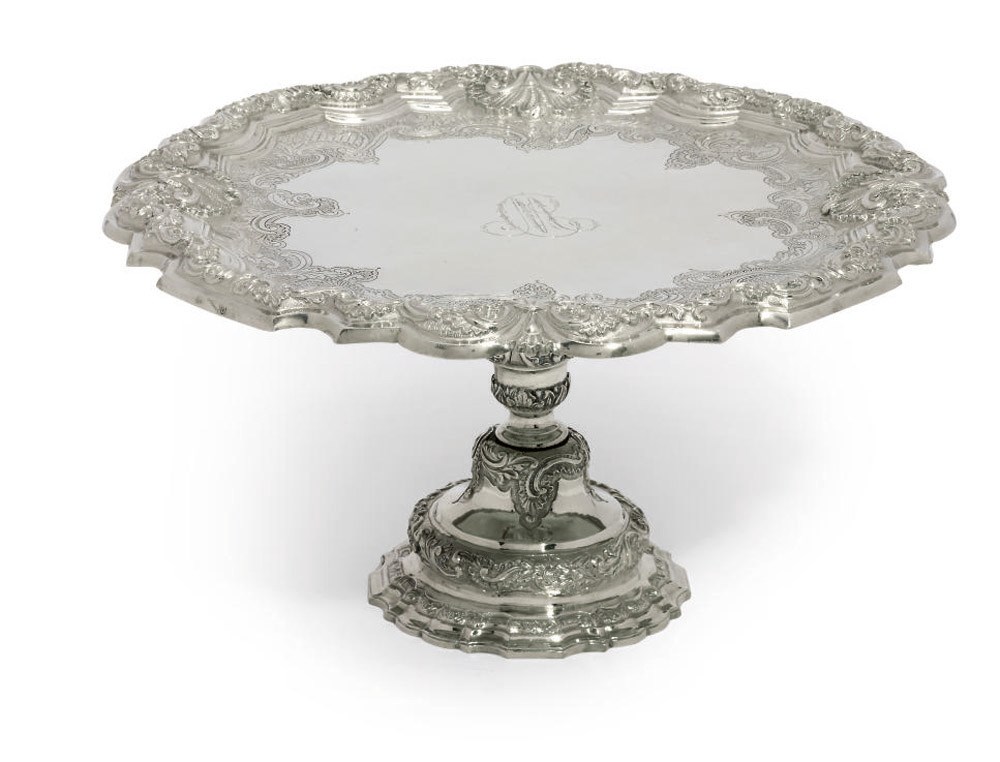 A PORTUGUESE SILVER TAZZA
