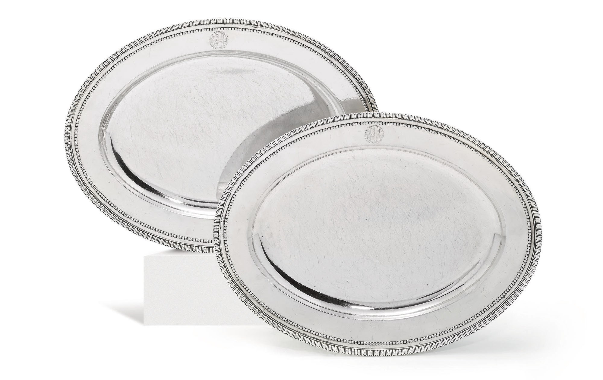 A PAIR OF GEORGE III SILVER MEAT-DISHES FROM THE WATKIN WILLIAMS-WYNN SERVICE ORDERED FOR 20 ST. JAMES'S SQUARE