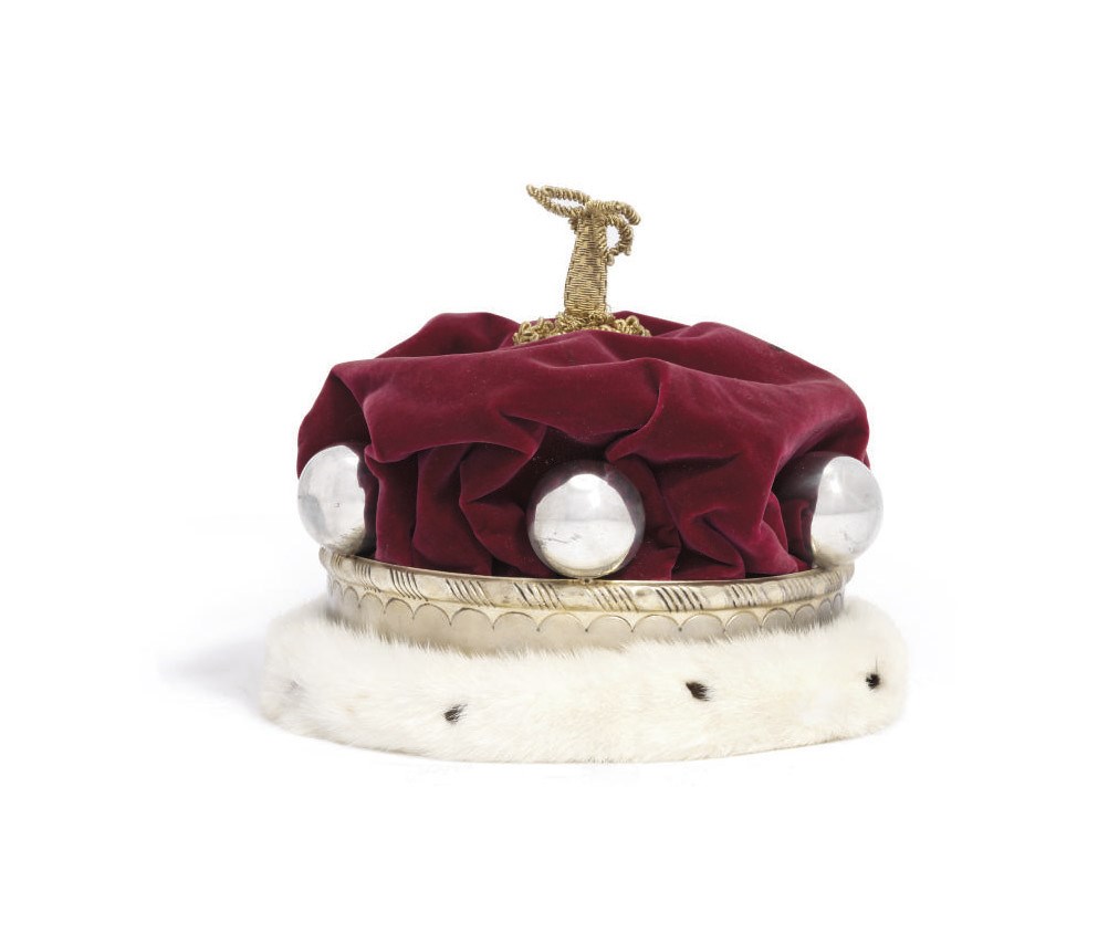 AN EDWARD VIII PARCEL-GILT SILVER BARON'S CORONET
