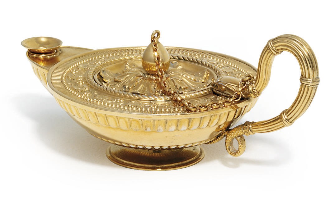 A GEORGE III SILVER-GILT SMOKER'S-COMPANION