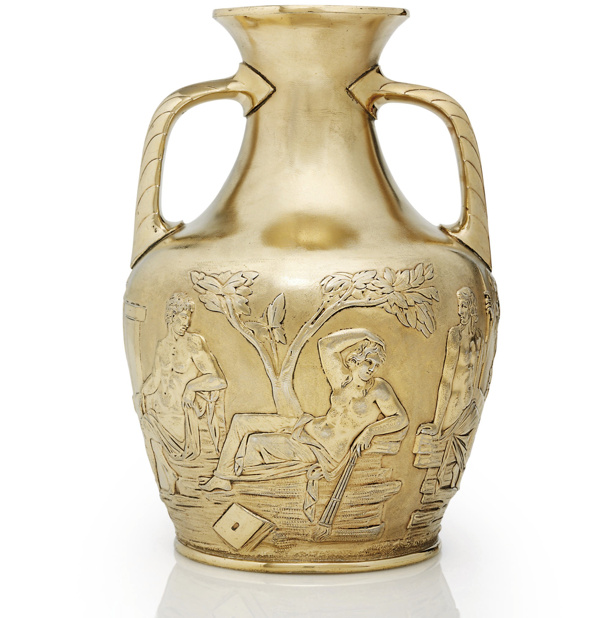 A VICTORIAN SILVER-GILT COPY OF THE PORTLAND VASE