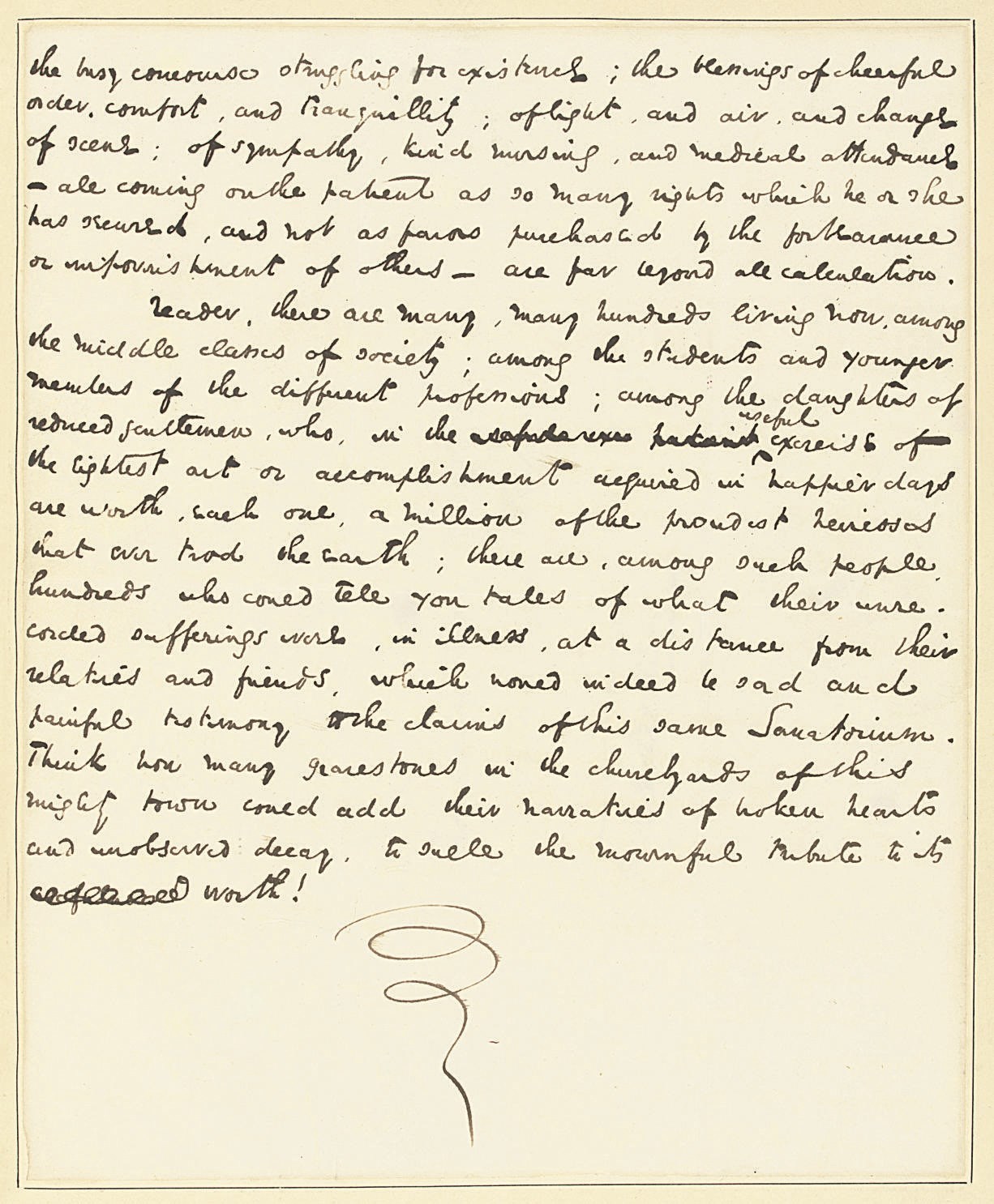 DICKENS, Charles. Autograph manuscript draft of 'The Sanatorium', n.p. [London], n.d. [c.27 November 1842], 4 pages, 4to; with a related autograph letter signed to Thomas Chapman, Devonshire Terrace, 27 December 1842, 3 pages, 8vo; and two autograph address leaves signed; window-mounted in an album, red morocco by Rivière, 285 x 225mm. Provenance: bookplates of Barton Currie; Thomas A. McGraw, MD.