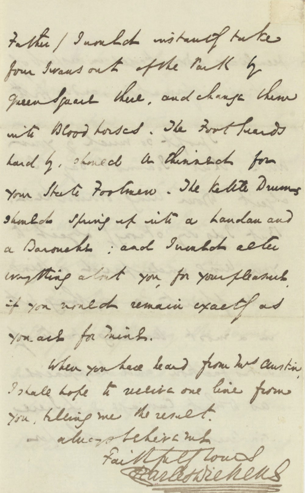 DICKENS, Charles. Autograph letter signed to Lady Lucie Duff Gordon ('My Dear Lady Gordon'), Devonshire Terrace, 3 February 1846, four pages, 8vo (faint ink mark on opening leaf, remnant of paper hinge on final leaf).