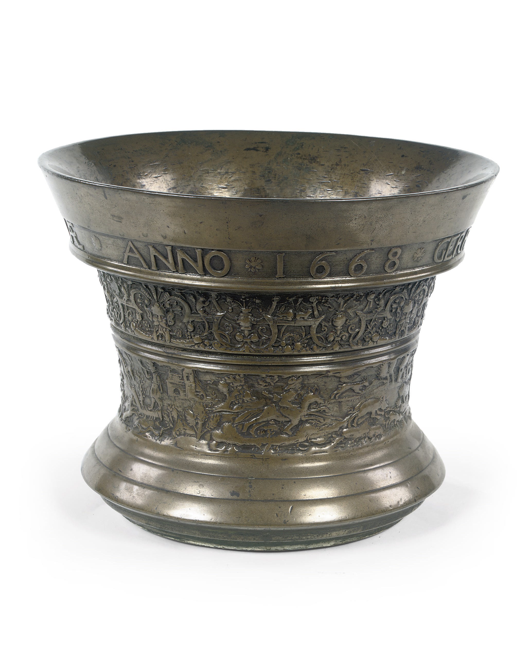 A LARGE DUTCH BRONZE MORTAR