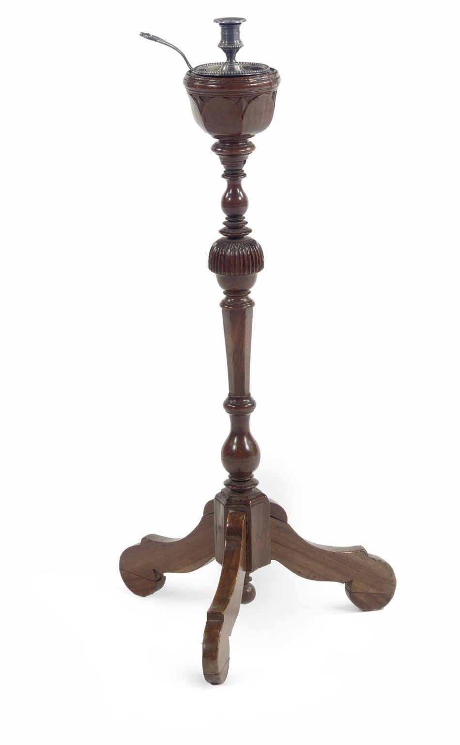 A DUTCH COLONIAL SATINWOOD TORCHERE