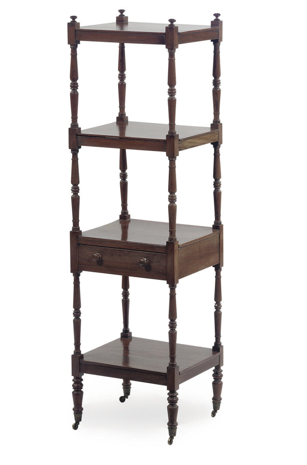 AN ENGLISH ROSEWOOD BOOKSTAND