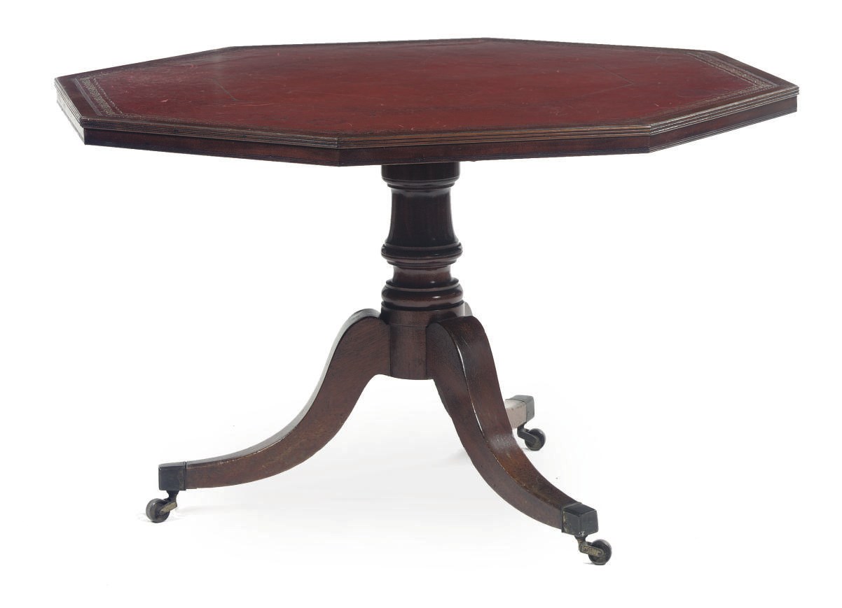 AN ENGLISH MAHOGANY TILT-TOP TABLE
