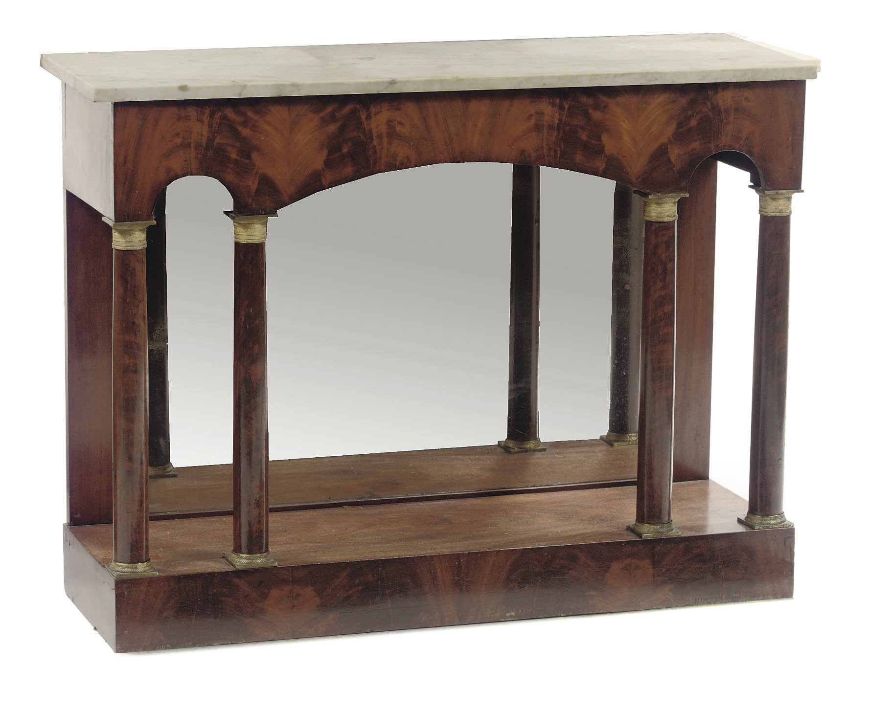 A DUTCH ORMOLU-MOUNTED MAHOGANY CONSOLE TABLE