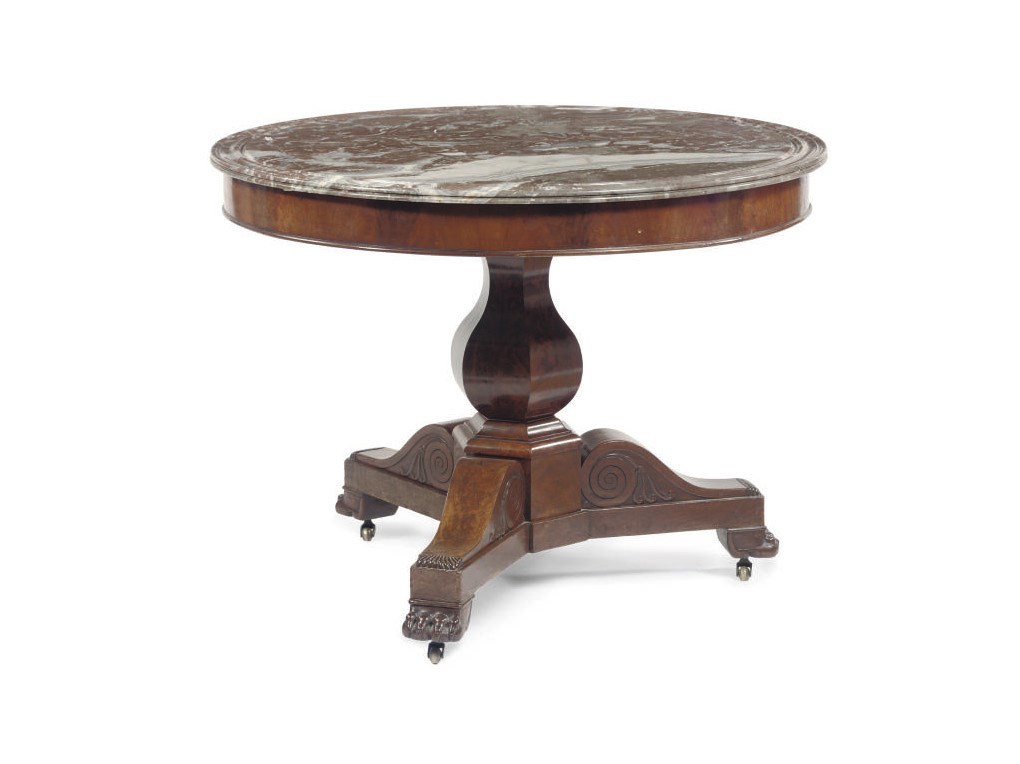 A RESTAURATION MAHOGANY CENTRE TABLE