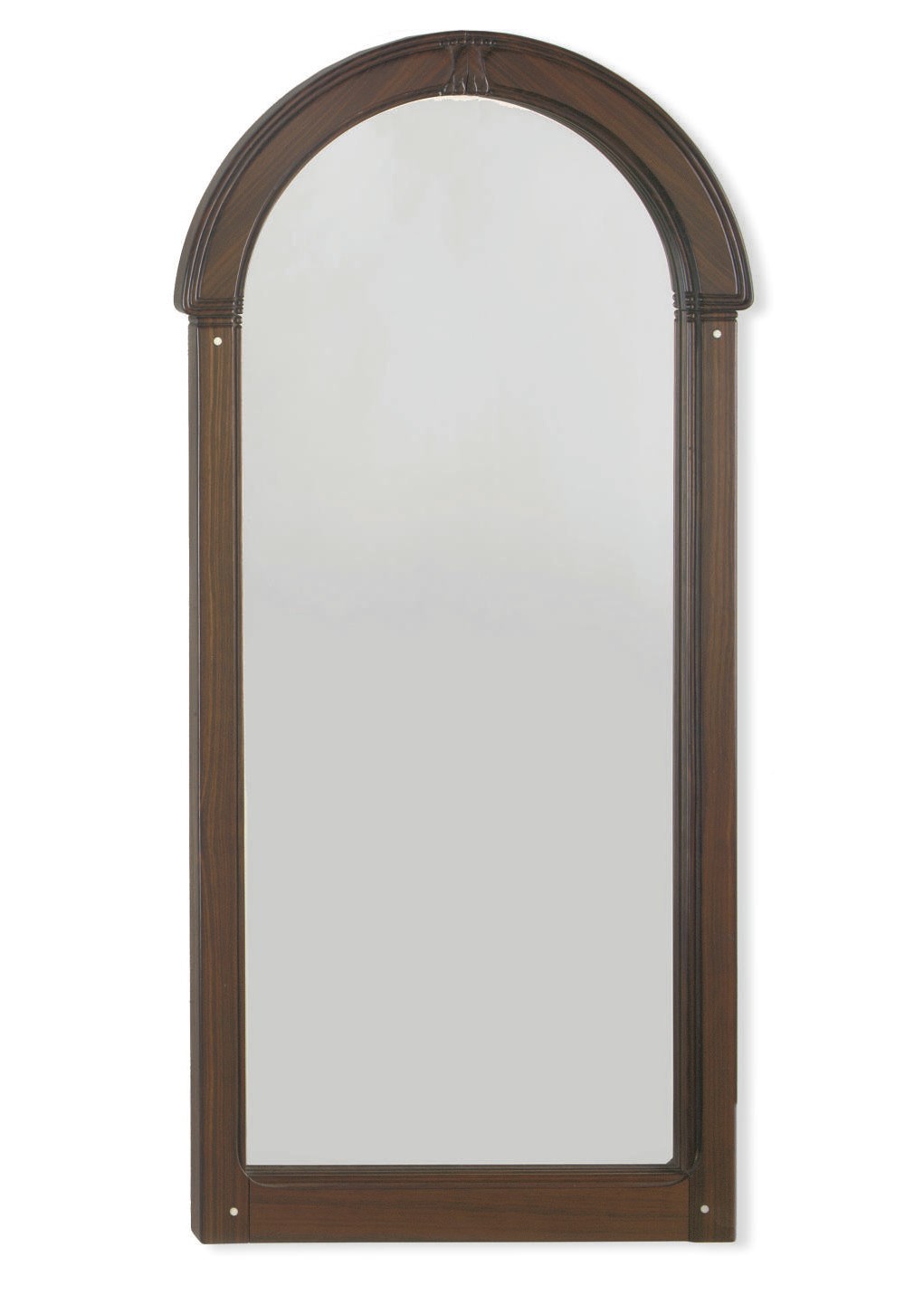 A DUTCH ART NOUVEAU ROSEWOOD AND IVORY MIRROR