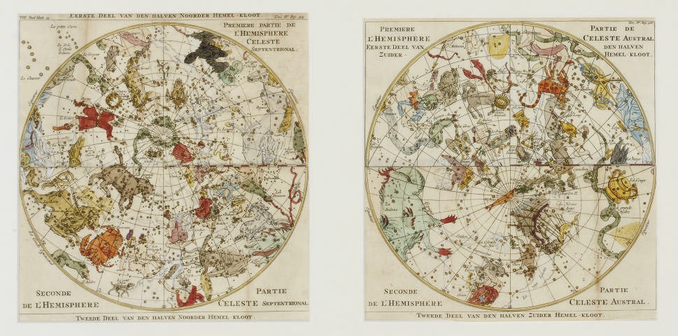 A PAIR OF CELESTIAL MAPS 'NOORDER-HEMEL-KLOOT' AND 'ZUIDER-HEMEL-KLOOT'
