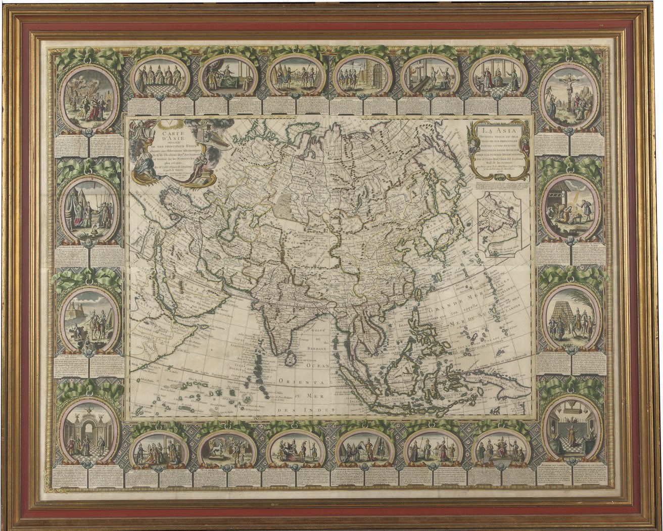 CLOUET, JEAN BAPTISTE LOUIS, A LARGE WALL MAP 'L'ASIE'