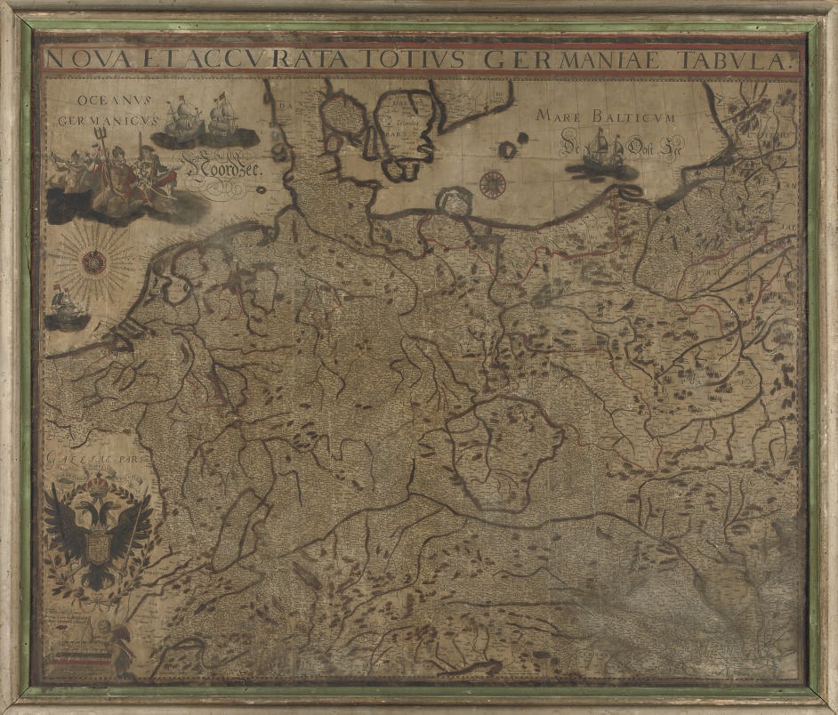 BLAEU, WILLEM JANSZ., A LARGE WALL MAP 'NOVA ET ACCURATA TOTIUS GERMANIAE TABULA'