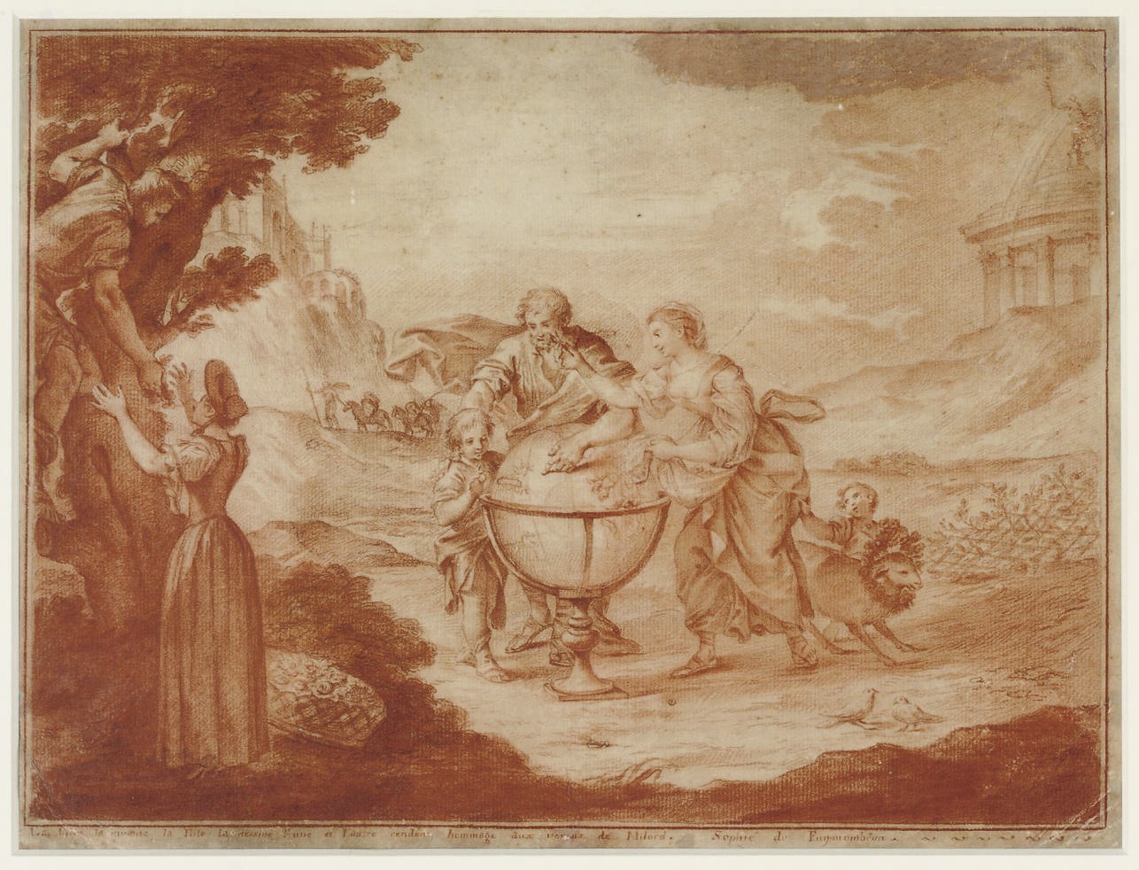 A RED CHALK DRAWING