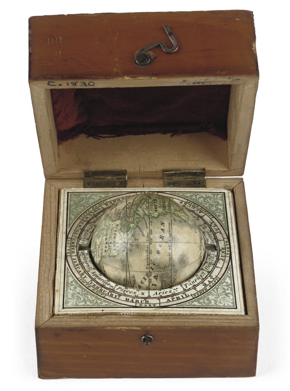 A 4-CM. TERRESTRIAL POCKET GLOBE