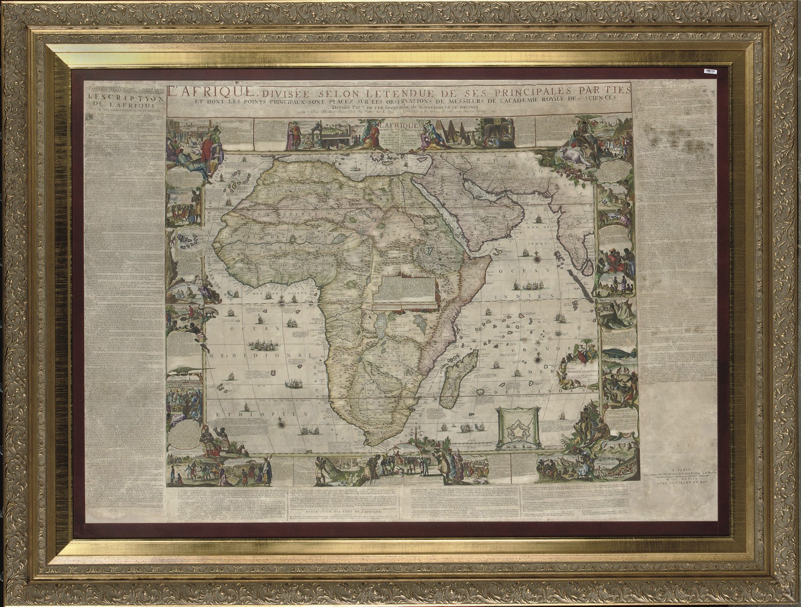 FER, NICOLAS DE, A LARGE WALL MAP 'L'AFRIQUE'