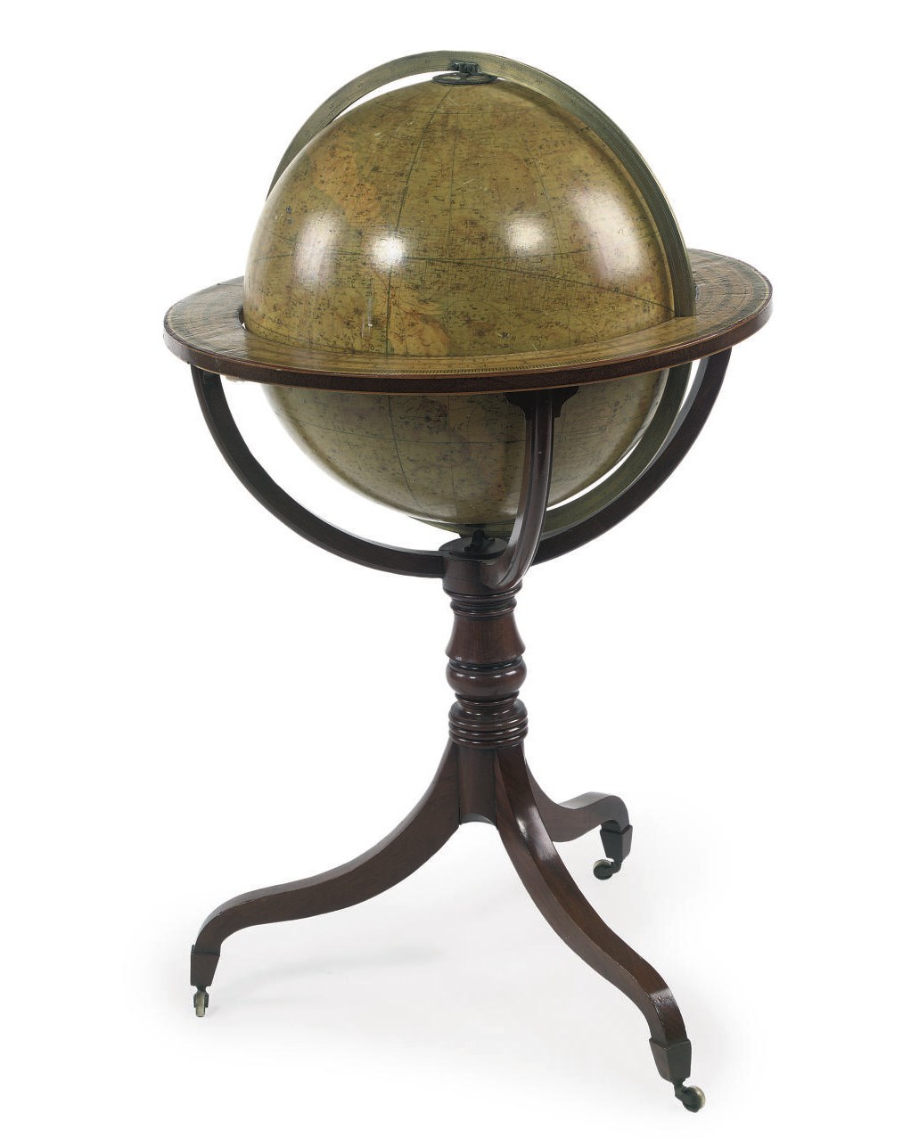 A VICTORIAN 18-INCH CELESTIAL LIBRARY GLOBE