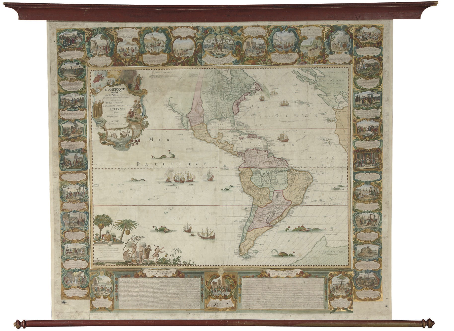 NOLIN, JEAN BAPTISTE II, A LARGE WALL MAP 'L'AMERIQUE'