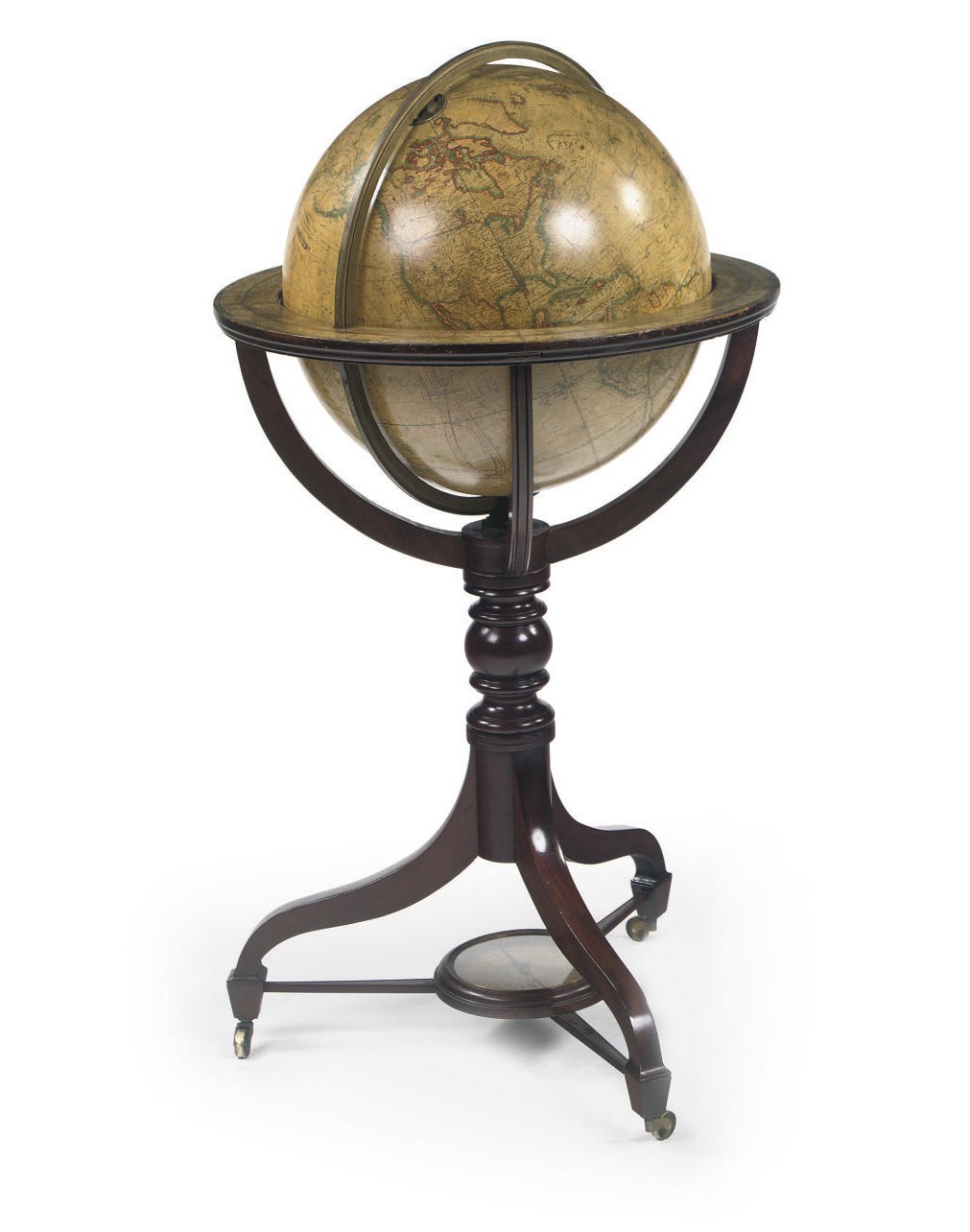 A LATE VICTORIAN 18-INCH TERRESTRIAL LIBRARY GLOBE