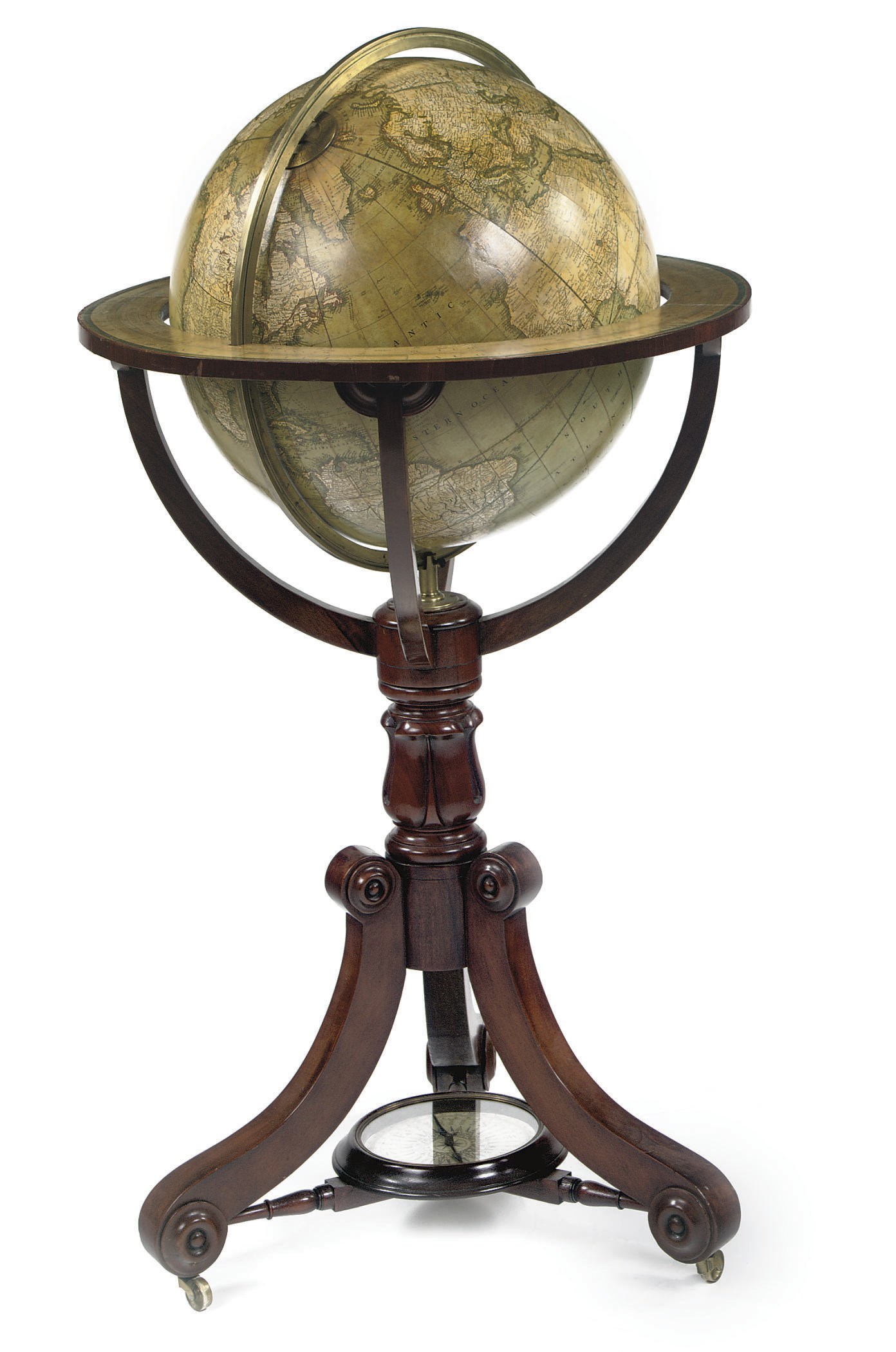 A VICTORIAN 18-INCH TERRESTRIAL LIBRARY GLOBE