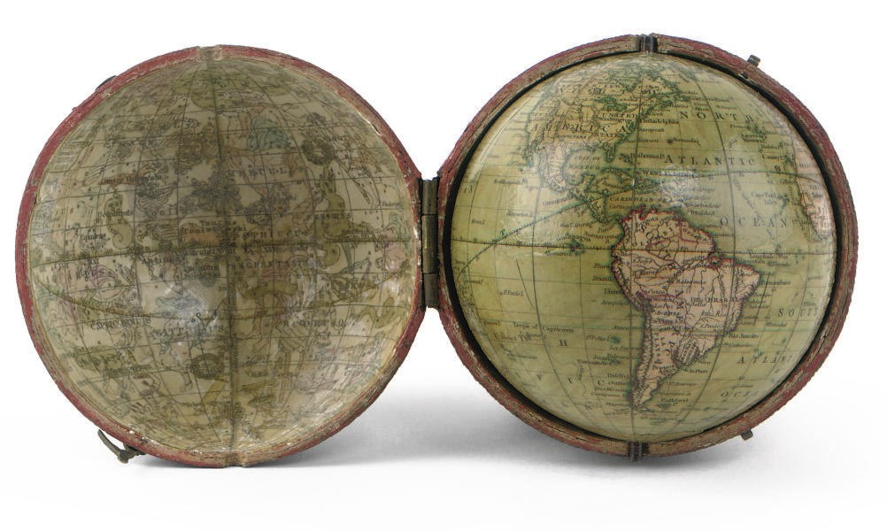 A 3-INCH TERRESTRIAL POCKET GLOBE