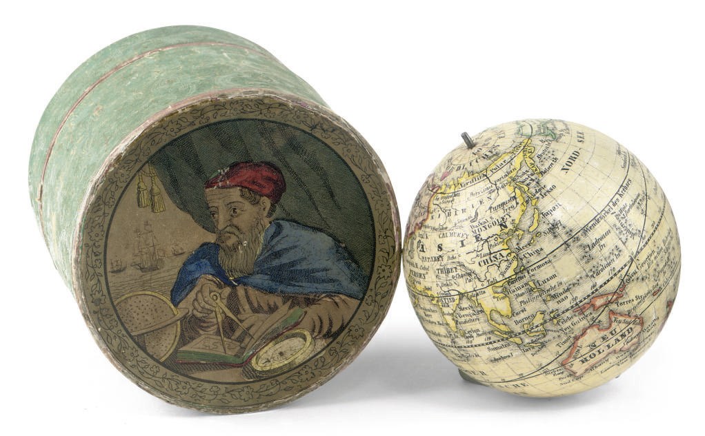 AN 8-CM. TERRESTRIAL GLOBE