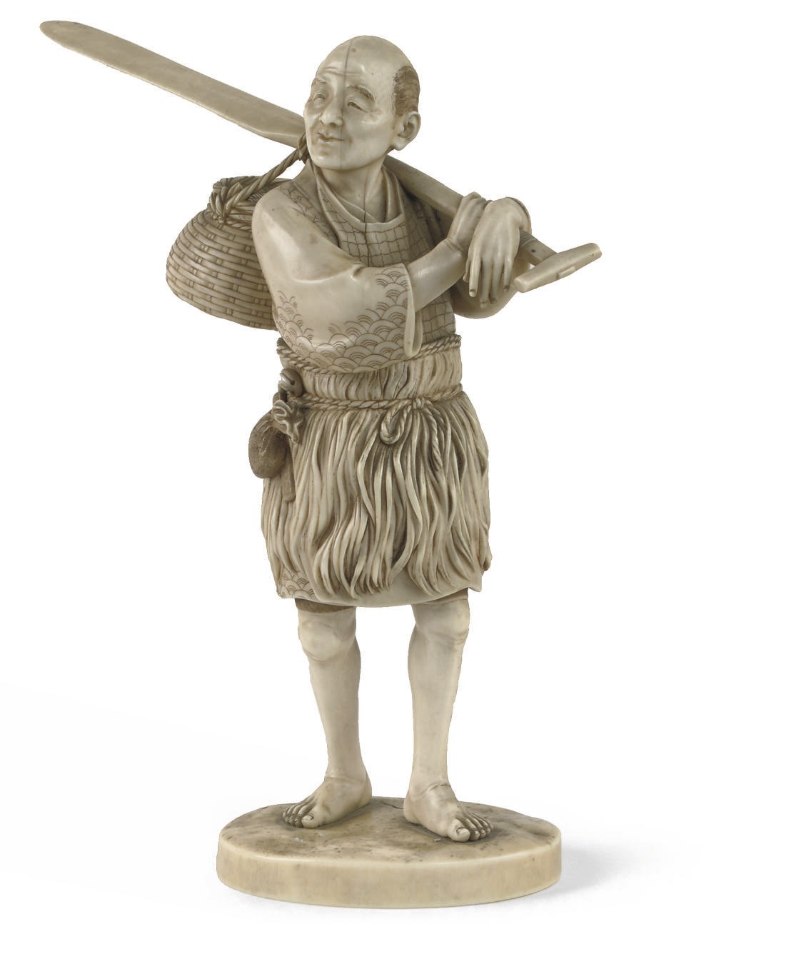 A Japanese ivory okimono
