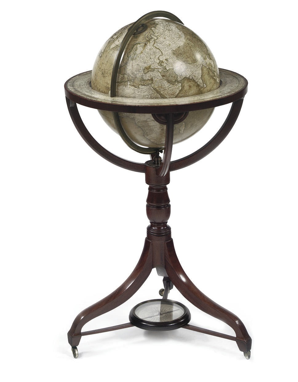 A VICTORIAN 15-INCH TERRESTRIAL LIBRARY GLOBE