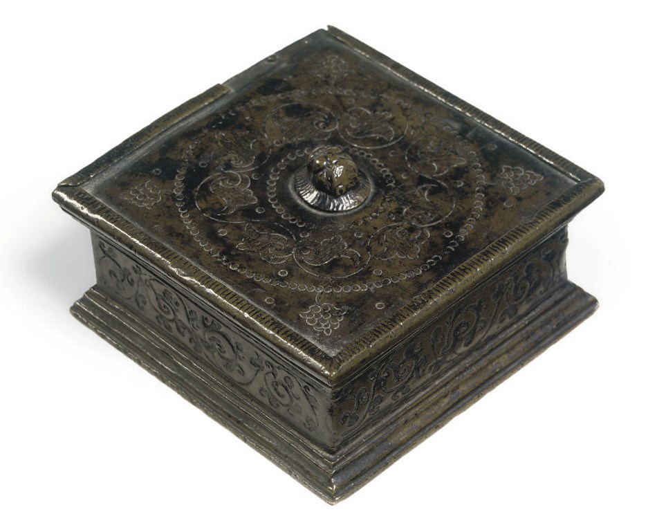 A BRONZE CASKET