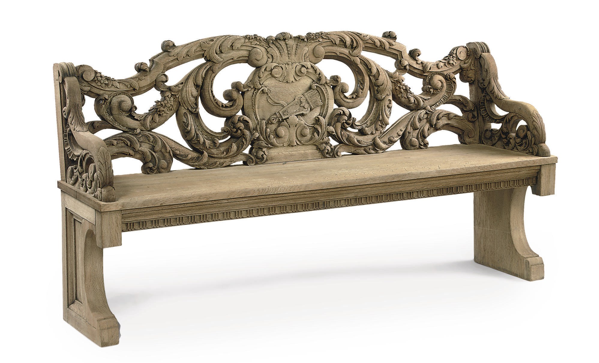 A DUTCH OAK BENCH