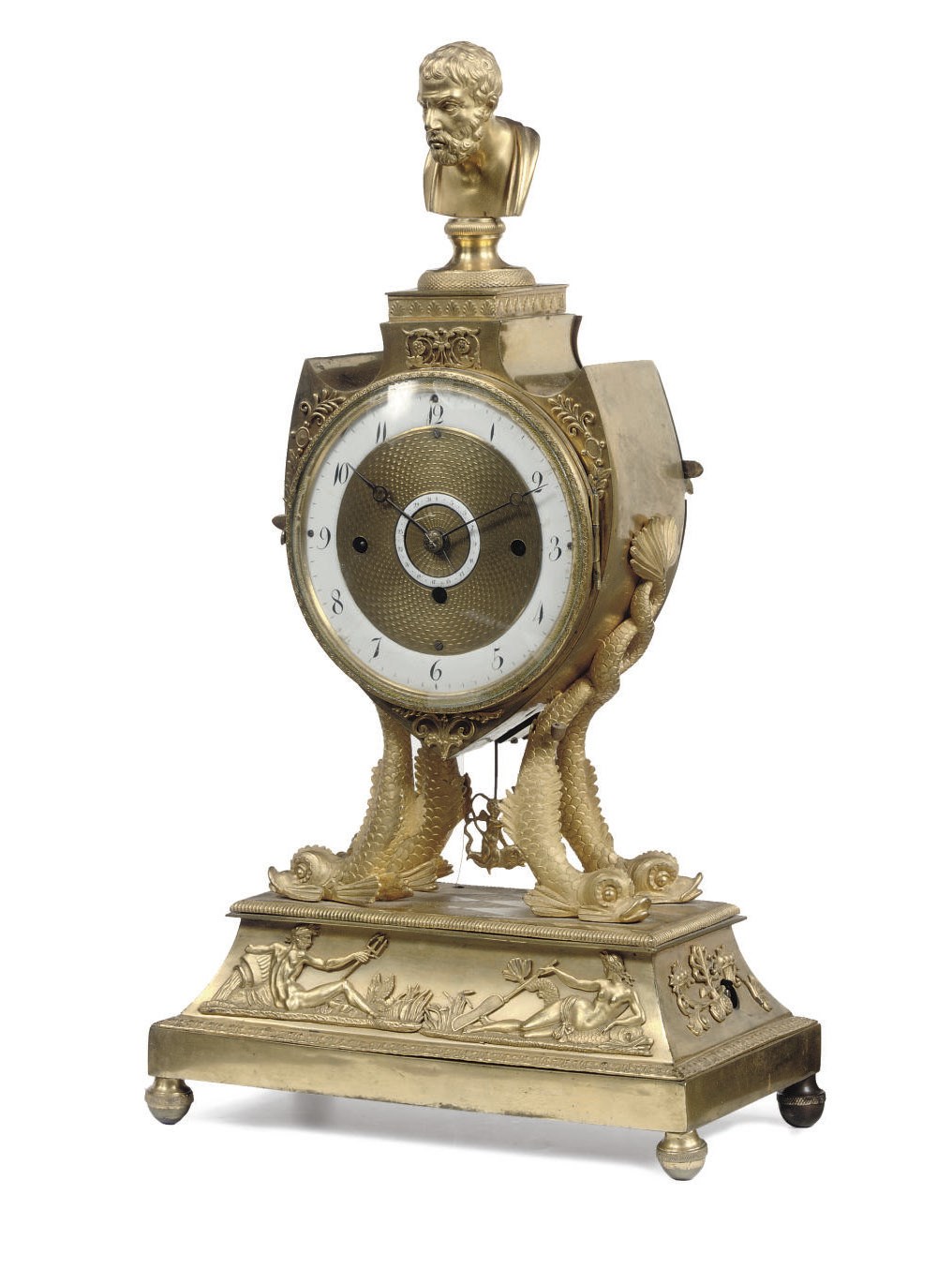 AN AUSTRIAN ORMOLU AND GILT-METAL GRANDE SONNERIE AND MUSICAL MANTEL CLOCK WITH CALENDAR AND PULL REPEAT