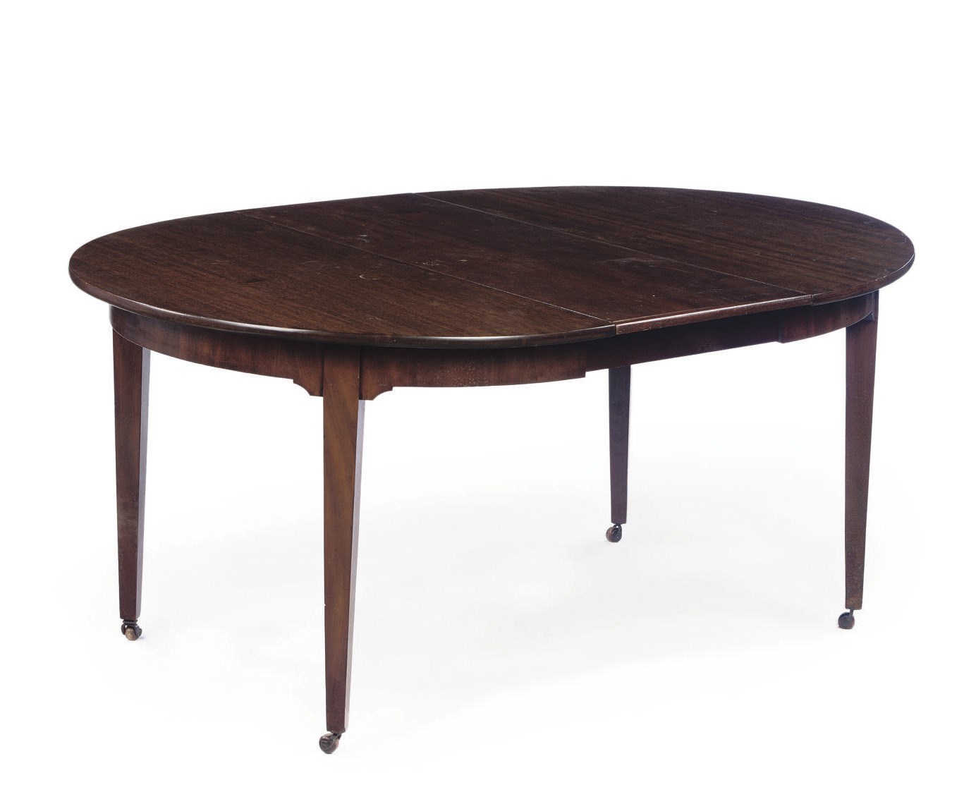 A DUTCH MAHOGANY EXTENDING DINING TABLE