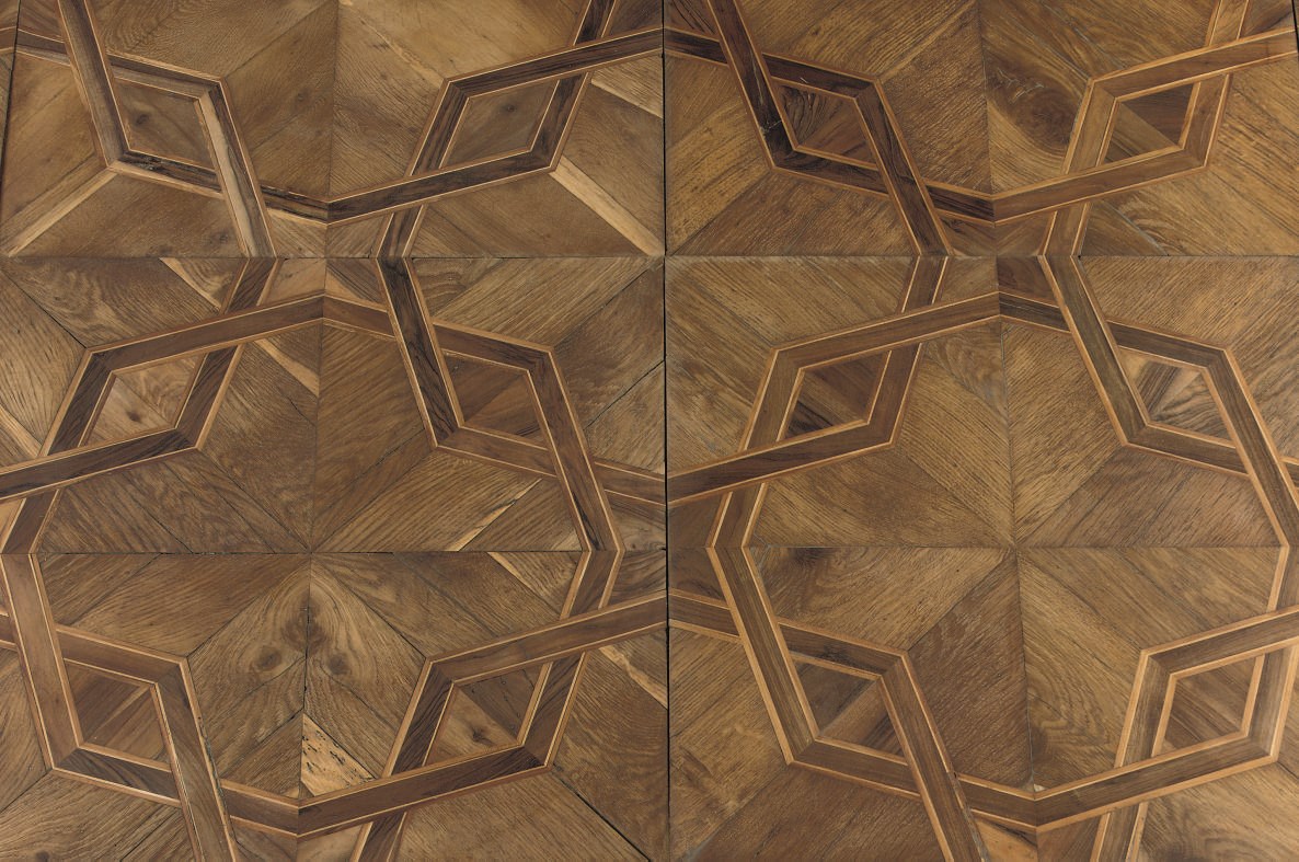 AN AUSTRIAN OAK PARQUET FLOOR