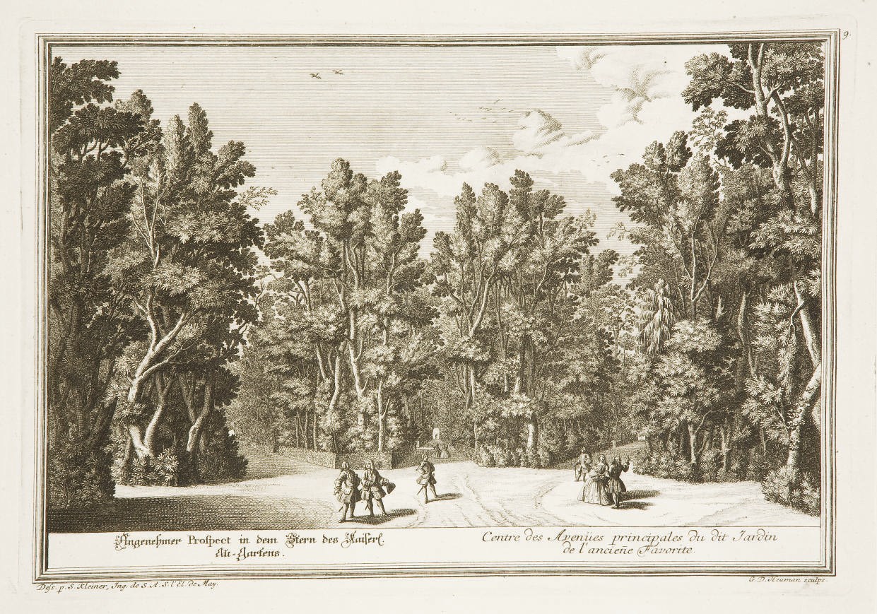 KLEINER, Salomon (1703-1761). Vera et Accurata Delineatio Omnium Templorum et Coenobiorum, quae tam in Caesarea Urbe ac sede Vienna Austriae, quam in circumiacentibus suburbiis eius reperiuntur. = Wahrhaffte und genaue Abbildung, aller Kirchen und Klöster, welche sowohl in der Keyserl. Residenz-Statt Wien, als auch in denen umliegenden Vorstätten sich befinden. Augsbourg: Johann Andreas Pfeffel, 1724-1737.