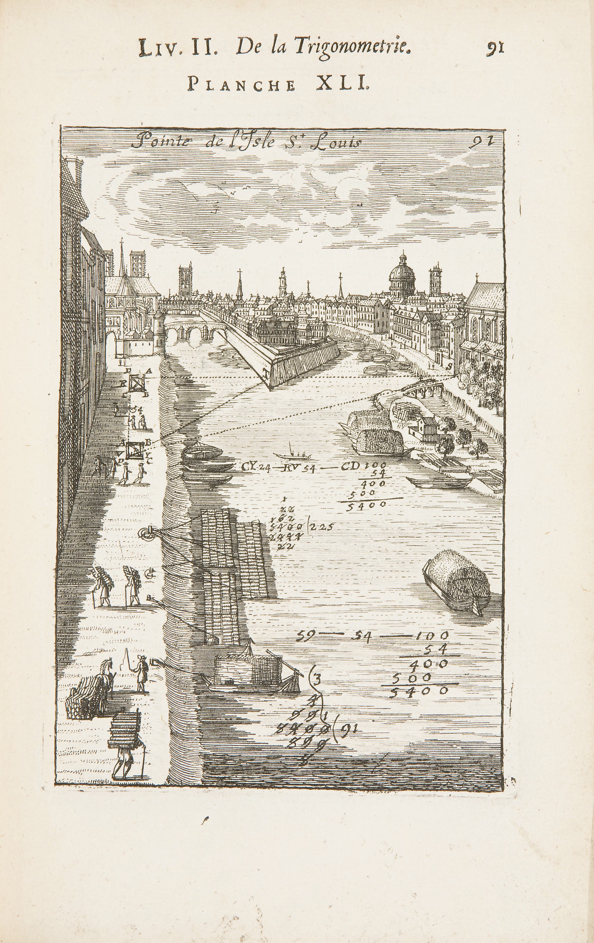 MANESSON-MALLET, Alain (1630-1706). La Géométrie pratique, divisée en quatre livres. Paris: Anisson, 1702.